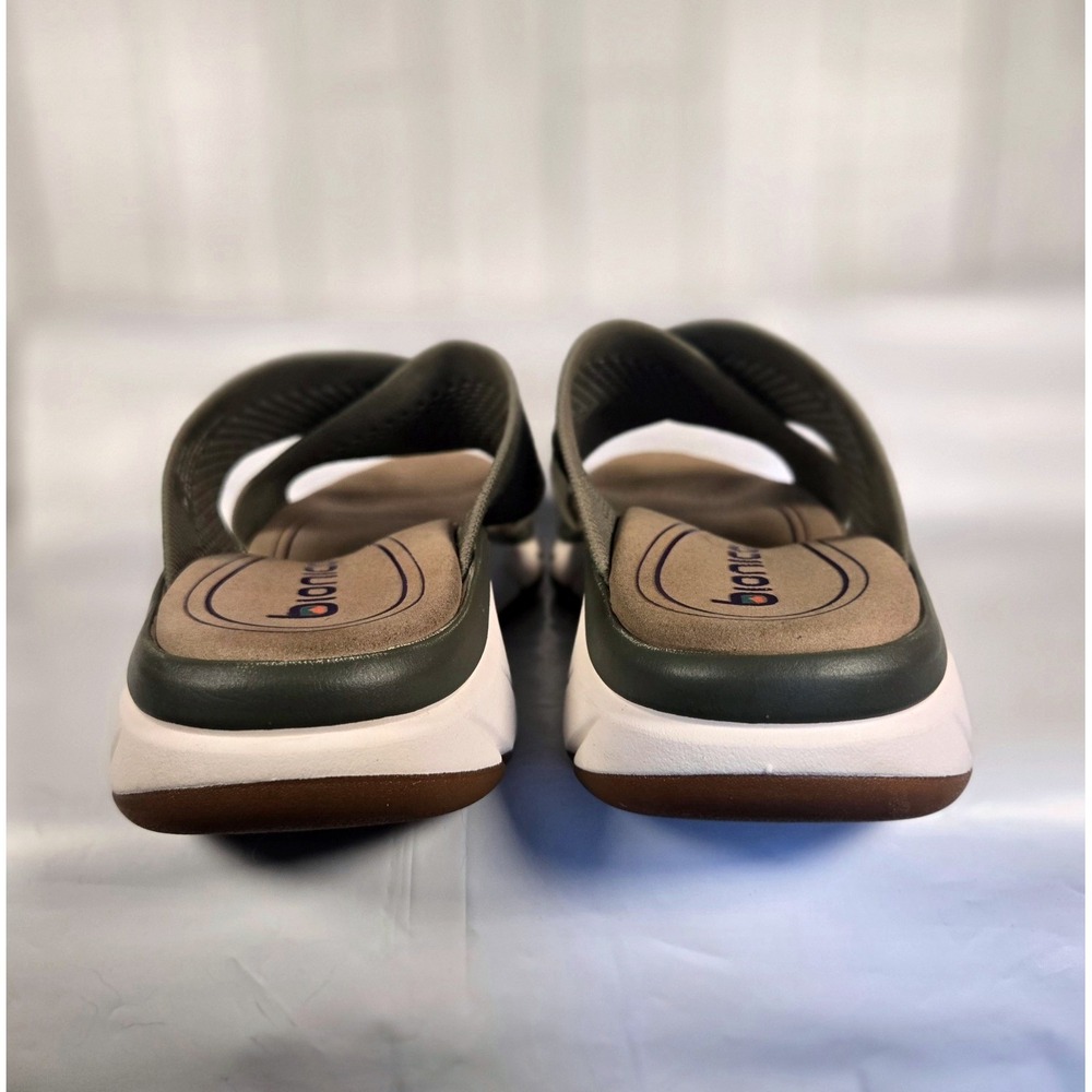 Bionica Avary Slides Womens 10M Olive Cross Strap Slip On Slip Resistant Sandals - Picture 4 of 7